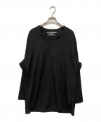 Yohji Yamamoto pour hommeヨウジヤマモト プールオム）の古着「REPLICA Embroidery Tunic Shirt(レプリカ エンブロイダリー チュニック シャツ) 日本製 ドメス モード」｜ブラック