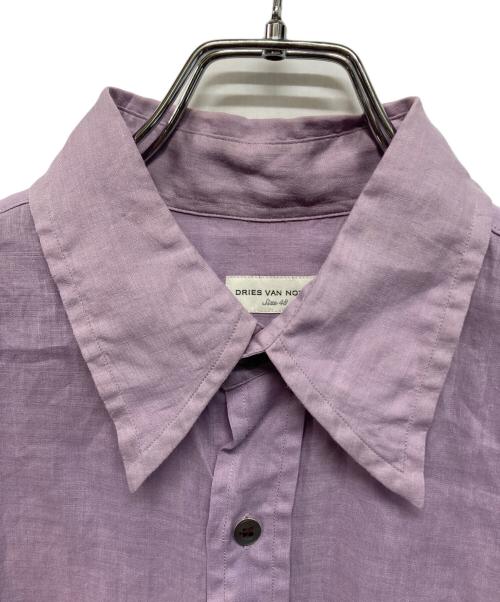 DRIES VAN NOTEN（ドリスヴァンノッテン）DRIES VAN NOTEN (ドリスヴァンノッテン) リネンシャツ パープル サイズ:SIZE 48の古着・服飾アイテム