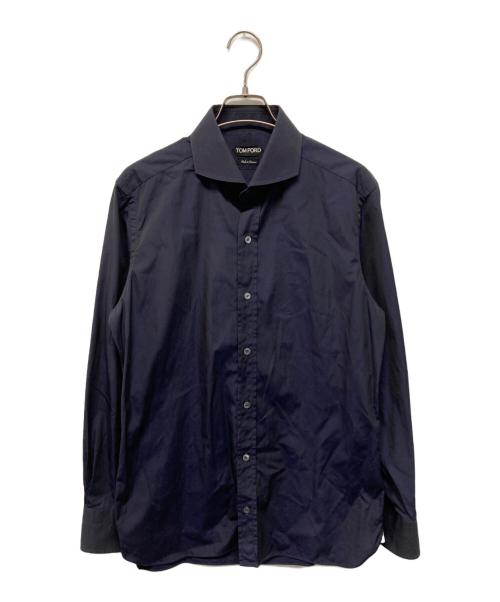 TOM FORD（トムフォード）TOM FORD (トムフォード) ダブルカフスコットンシャツ ネイビー サイズ:38の古着・服飾アイテム