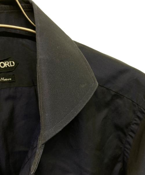 TOM FORD（トムフォード）TOM FORD (トムフォード) ダブルカフスコットンシャツ ネイビー サイズ:38の古着・服飾アイテム
