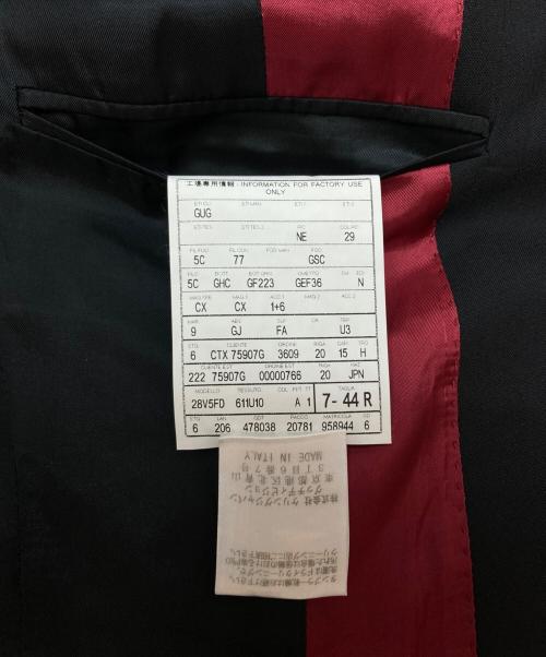 GUCCI（グッチ）GUCCI (グッチ) ウールノッチドラペル テーラードジャケット 2B ブラック サイズ:7-44Rの古着・服飾アイテム