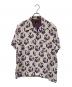 Needles（ニードルズ）の古着「S/S One-Up Shirt - ACE/R Papillon Jq.(ショートスリーブ ワンアップ シャツ エース レーヨン パピヨン ジャガード)  日本製」｜ホワイト×パープル