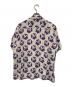 Needles (ニードルズ) S/S One-Up Shirt - ACE/R Papillon Jq.(ショートスリーブ ワンアップ シャツ エース レーヨン パピヨン ジャガード)  日本製 ホワイト×パープル サイズ:L：10000円