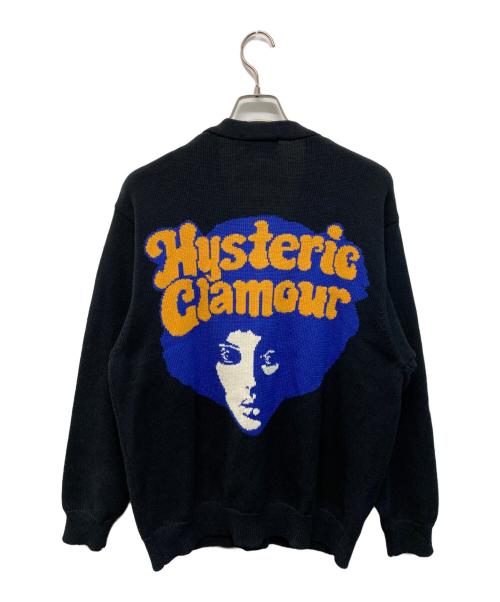 Hysteric Glamour（ヒステリックグラマー）Hysteric Glamour (ヒステリックグラマー) AFRO GIRL編込 カーディガン ブラック サイズ:Mの古着・服飾アイテム