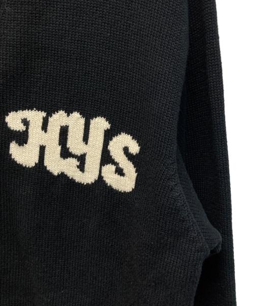 Hysteric Glamour（ヒステリックグラマー）Hysteric Glamour (ヒステリックグラマー) AFRO GIRL編込 カーディガン ブラック サイズ:Mの古着・服飾アイテム