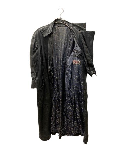 KOHSHIN SATOH（コウシンサトウ）KOHSHIN SATOH (コウシンサトウ) レザーコート ブラック サイズ:Mの古着・服飾アイテム