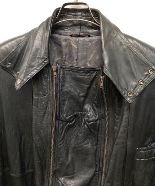 KOHSHIN SATOH（コウシンサトウ）KOHSHIN SATOH (コウシンサトウ) レザーコート ブラック サイズ:Mの古着・服飾アイテム