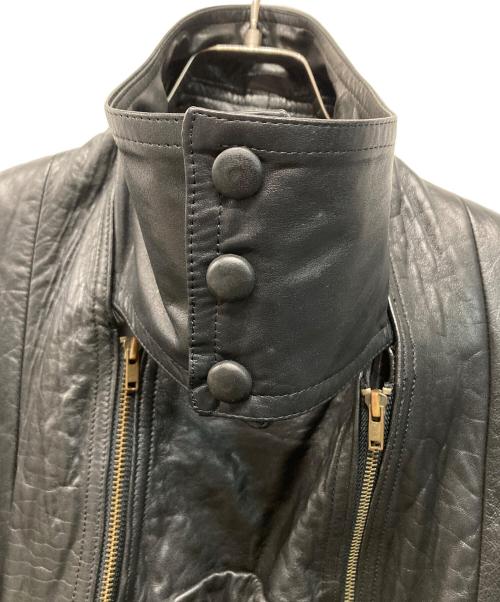 KOHSHIN SATOH（コウシンサトウ）KOHSHIN SATOH (コウシンサトウ) レザーコート ブラック サイズ:Mの古着・服飾アイテム