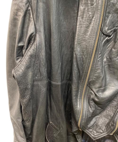KOHSHIN SATOH（コウシンサトウ）KOHSHIN SATOH (コウシンサトウ) レザーコート ブラック サイズ:Mの古着・服飾アイテム