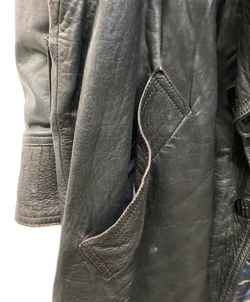 KOHSHIN SATOH（コウシンサトウ）KOHSHIN SATOH (コウシンサトウ) レザーコート ブラック サイズ:Mの古着・服飾アイテム