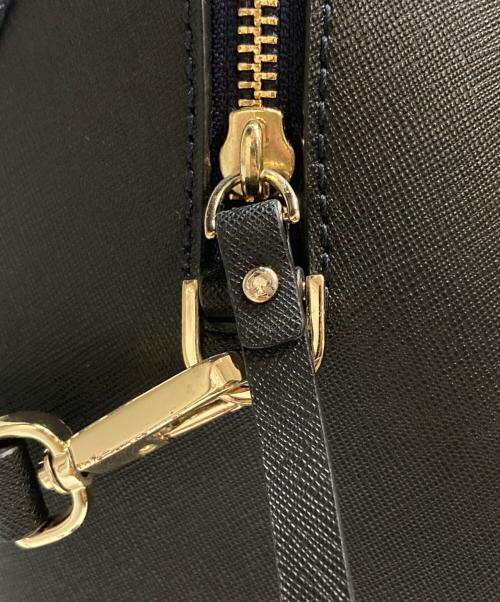 Kate Spade（ケイトスペード）Kate Spade (ケイトスペード) フラワー刺繍デニムハンドバッグ インディゴ×レッドの古着・服飾アイテム