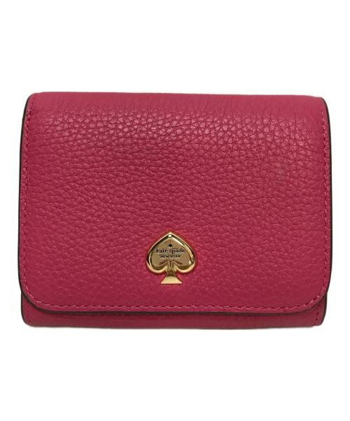 Kate Spade（ケイトスペード）Kate Spade (ケイトスペード) 2つ折り財布　ケイラ ピンクの古着・服飾アイテム