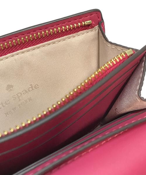 Kate Spade（ケイトスペード）Kate Spade (ケイトスペード) 2つ折り財布　ケイラ ピンクの古着・服飾アイテム