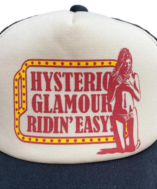 Hysteric Glamour（ヒステリックグラマー）Hysteric Glamour (ヒステリックグラマー) Ridin'Easy Mesh Cap ライディンイージー メッシュキャップ ブラック×ホワイト サイズ:Freeの古着・服飾アイテム