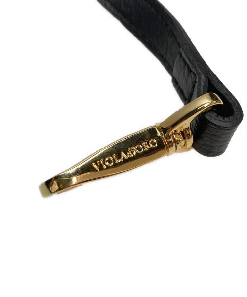 VIOLAd'ORO（ヴィオラドーロ）VIOLAd'ORO (ヴィオラドーロ) TRERO 2WAYレザートートバッグ ブラックの古着・服飾アイテム
