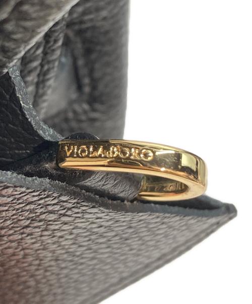 VIOLAd'ORO（ヴィオラドーロ）VIOLAd'ORO (ヴィオラドーロ) TRERO 2WAYレザートートバッグ ブラックの古着・服飾アイテム