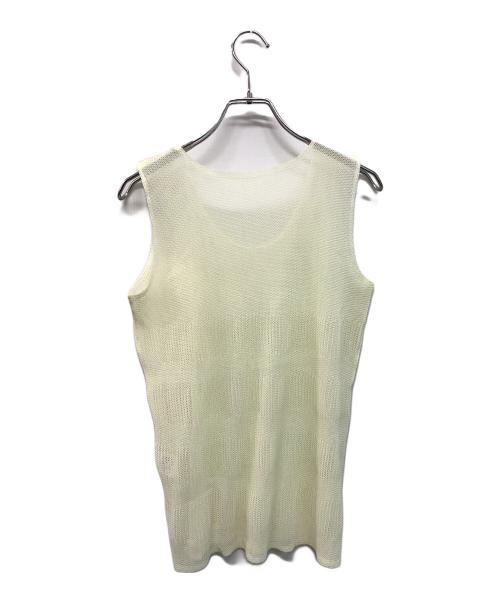 PLEATS PLEASE（プリーツプリーズ）PLEATS PLEASE (プリーツプリーズ) プリーツメッシュタンクトップ アイボリー サイズ:SIZE 3の古着・服飾アイテム