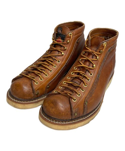 THOROGOOD（ソログッド）THOROGOOD (ソログッド) モンキーブーツ ルーファー レザー レースアップ ブラウン サイズ:8 1/2の古着・服飾アイテム