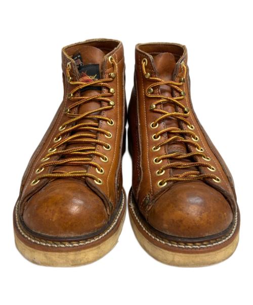 THOROGOOD（ソログッド）THOROGOOD (ソログッド) モンキーブーツ ルーファー レザー レースアップ ブラウン サイズ:8 1/2の古着・服飾アイテム