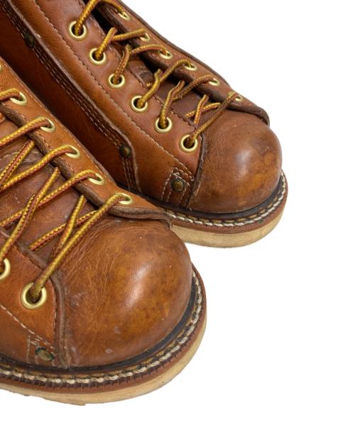 THOROGOOD（ソログッド）THOROGOOD (ソログッド) モンキーブーツ ルーファー レザー レースアップ ブラウン サイズ:8 1/2の古着・服飾アイテム