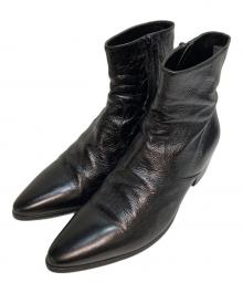 Saint Laurent Paris（サンローランパリ）の古着「サイドジップ ヒールブーツ」｜ブラック