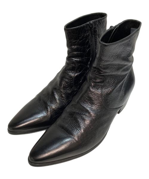 Saint Laurent Paris（サンローランパリ）Saint Laurent Paris (サンローランパリ) サイドジップ ヒールブーツ ブラック サイズ:43の古着・服飾アイテム
