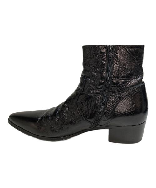 Saint Laurent Paris（サンローランパリ）Saint Laurent Paris (サンローランパリ) サイドジップ ヒールブーツ ブラック サイズ:43の古着・服飾アイテム