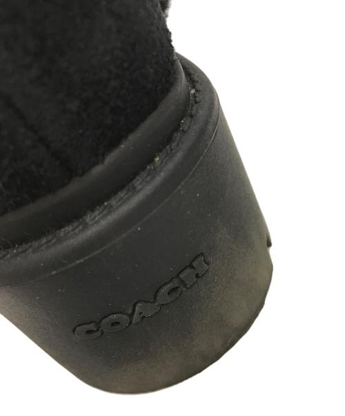 COACH（コーチ）COACH (コーチ) チャンキー シェルパ ブーティ・シグネチャー スエード ブラック サイズ:SIZE 22.5cmの古着・服飾アイテム