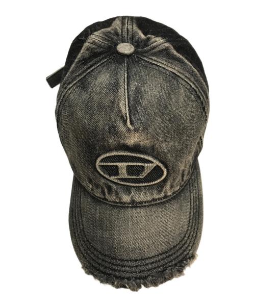 DIESEL（ディーゼル）DIESEL (ディーゼル) C-SEYMON ロゴエンボス加工 ダメージ加工 キャップ ブラック サイズ:Ⅱ/2の古着・服飾アイテム