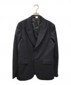 COMME des GARCONS SHIRTコムデギャルソンシャツ）の古着「ピークドラペル ウールテーラードジャケット」｜ネイビー