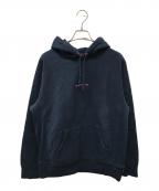 SUPREMEシュプリーム）の古着「17AW　Compact Logo Hooded Sweatshirt　コンパクト・ロゴ・フーデッド・スウェットシャツ」｜ネイビー×ピンク
