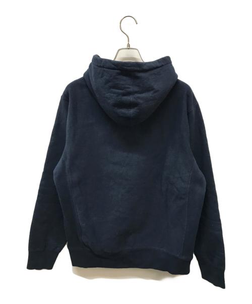 SUPREME（シュプリーム）SUPREME (シュプリーム) 17AW　Compact Logo Hooded Sweatshirt　コンパクト・ロゴ・フーデッド・スウェットシャツ ネイビー×ピンク サイズ:Mの古着・服飾アイテム