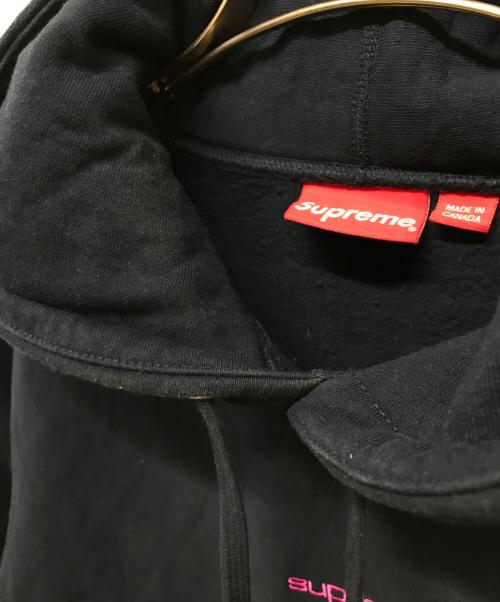 SUPREME（シュプリーム）SUPREME (シュプリーム) 17AW　Compact Logo Hooded Sweatshirt　コンパクト・ロゴ・フーデッド・スウェットシャツ ネイビー×ピンク サイズ:Mの古着・服飾アイテム