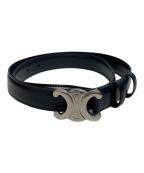 CELINEセリーヌ）の古着「Triomphe Belt　トリオンフベルト」｜ブラック