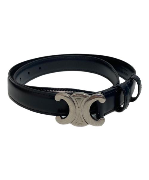 CELINE（セリーヌ）CELINE (セリーヌ) Triomphe Belt　トリオンフベルト ブラック サイズ:SIZE 80の古着・服飾アイテム