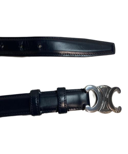 CELINE（セリーヌ）CELINE (セリーヌ) Triomphe Belt　トリオンフベルト ブラック サイズ:SIZE 80の古着・服飾アイテム