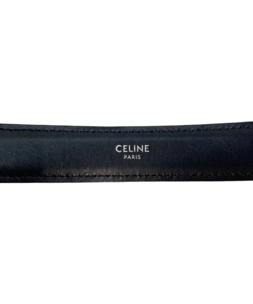 CELINE（セリーヌ）CELINE (セリーヌ) Triomphe Belt　トリオンフベルト ブラック サイズ:SIZE 80の古着・服飾アイテム