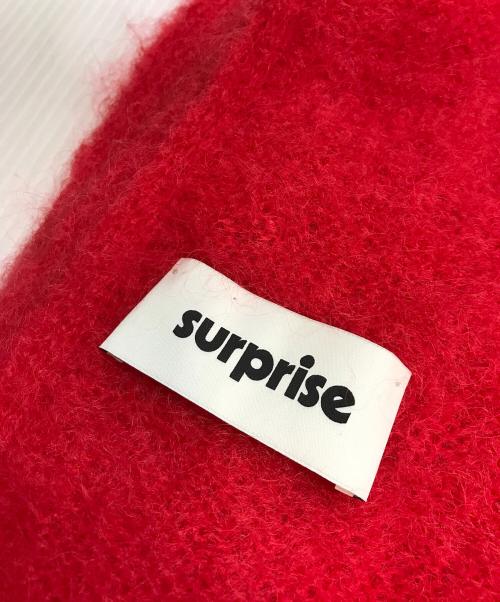 surprise（サプライズ）surprise (サプライズ) モヘヤミックスマフラー レッドの古着・服飾アイテム