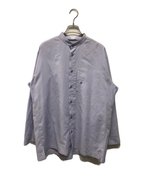 HOMME PLISSE ISSEY MIYAKE（オム プリッセ イッセイ ミヤケ）HOMME PLISSE ISSEY MIYAKE (オム プリッセ イッセイ ミヤケ) PL RAMIE SHIRT(ピーエル ラミー シャツ) リネン混　ドメス パープル サイズ:SIZE 3の古着・服飾アイテム