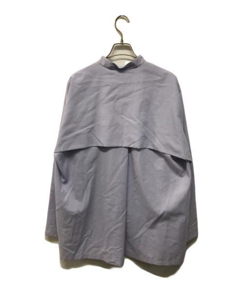 HOMME PLISSE ISSEY MIYAKE（オム プリッセ イッセイ ミヤケ）HOMME PLISSE ISSEY MIYAKE (オム プリッセ イッセイ ミヤケ) PL RAMIE SHIRT(ピーエル ラミー シャツ) リネン混　ドメス パープル サイズ:SIZE 3の古着・服飾アイテム