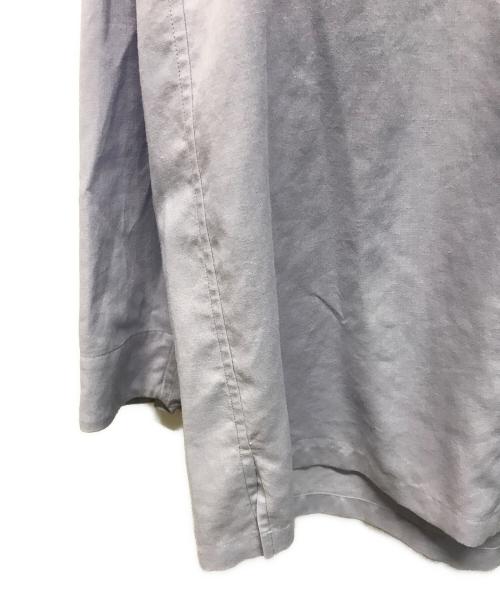 HOMME PLISSE ISSEY MIYAKE（オム プリッセ イッセイ ミヤケ）HOMME PLISSE ISSEY MIYAKE (オム プリッセ イッセイ ミヤケ) PL RAMIE SHIRT(ピーエル ラミー シャツ) リネン混　ドメス パープル サイズ:SIZE 3の古着・服飾アイテム