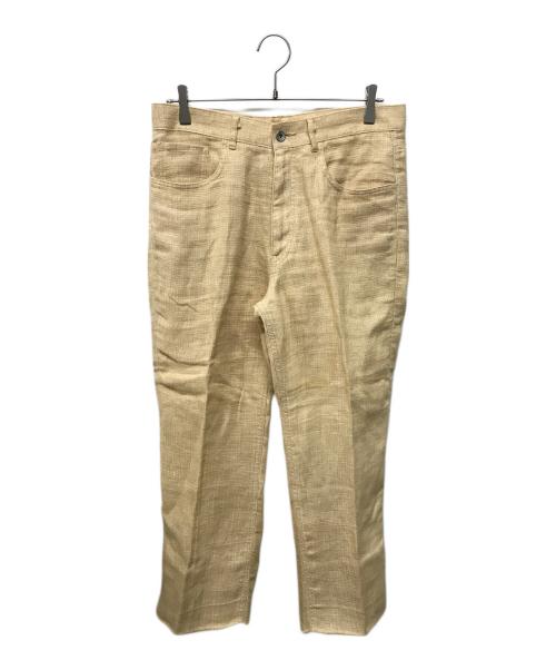 AURALEE（オーラリー）AURALEE (オーラリー) リネンパンツ　LINEN DOUBLE FACE 5P PANTS ベージュ サイズ:SIZE 4の古着・服飾アイテム
