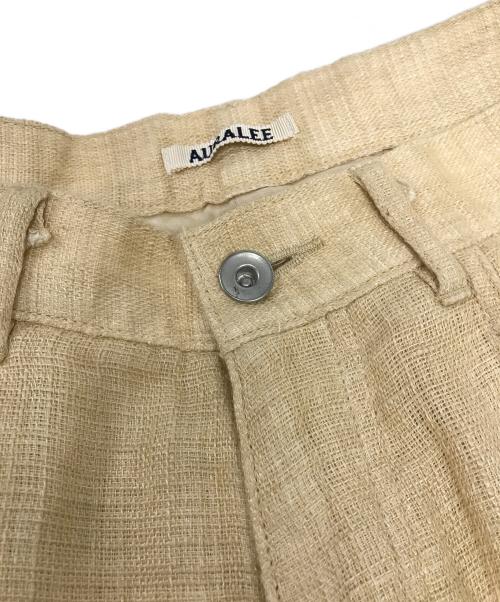 AURALEE（オーラリー）AURALEE (オーラリー) リネンパンツ　LINEN DOUBLE FACE 5P PANTS ベージュ サイズ:SIZE 4の古着・服飾アイテム