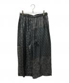 TOWAVASEトワヴァーズ）の古着「サラサパンツ/sarasa silk pants シルク 日本製」｜ネイビー