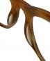 中古・古着 MONCLER (モンクレール) Tortoise Gunmetal Titanium Eyeglasses　伊達眼鏡　サイドロゴ ベージュ：18000円