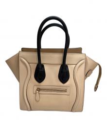 CELINE（セリーヌ）の古着「ラゲージミニショッパーハンドバッグ」｜ベージュ