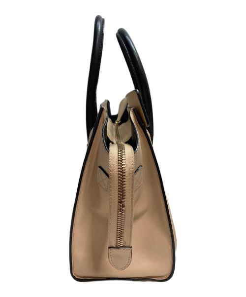 CELINE（セリーヌ）CELINE (セリーヌ) ラゲージミニショッパーハンドバッグ ベージュの古着・服飾アイテム