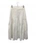 KUME (クメ) Linen Pleated Long Skirt リネン プリーツ ロング スカート ホワイト サイズ:M 未使用品：12000円