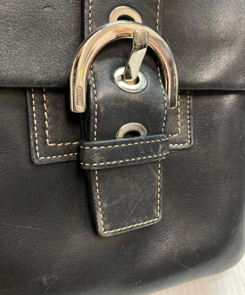 COACH（コーチ）COACH (コーチ) ソーホー ライン トートバッグ レザーハンドバッグ ブラックの古着・服飾アイテム