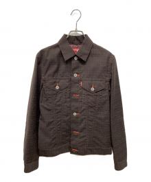 COMME des GARCONS JUNYA WATANABE MAN×LEVI’S（コム デ ギャルソン ジュンヤ ワタナベ マン×リーヴァイス）の古着「ウールモヘヤエルボーパッチワークジャケット」｜ブラウン